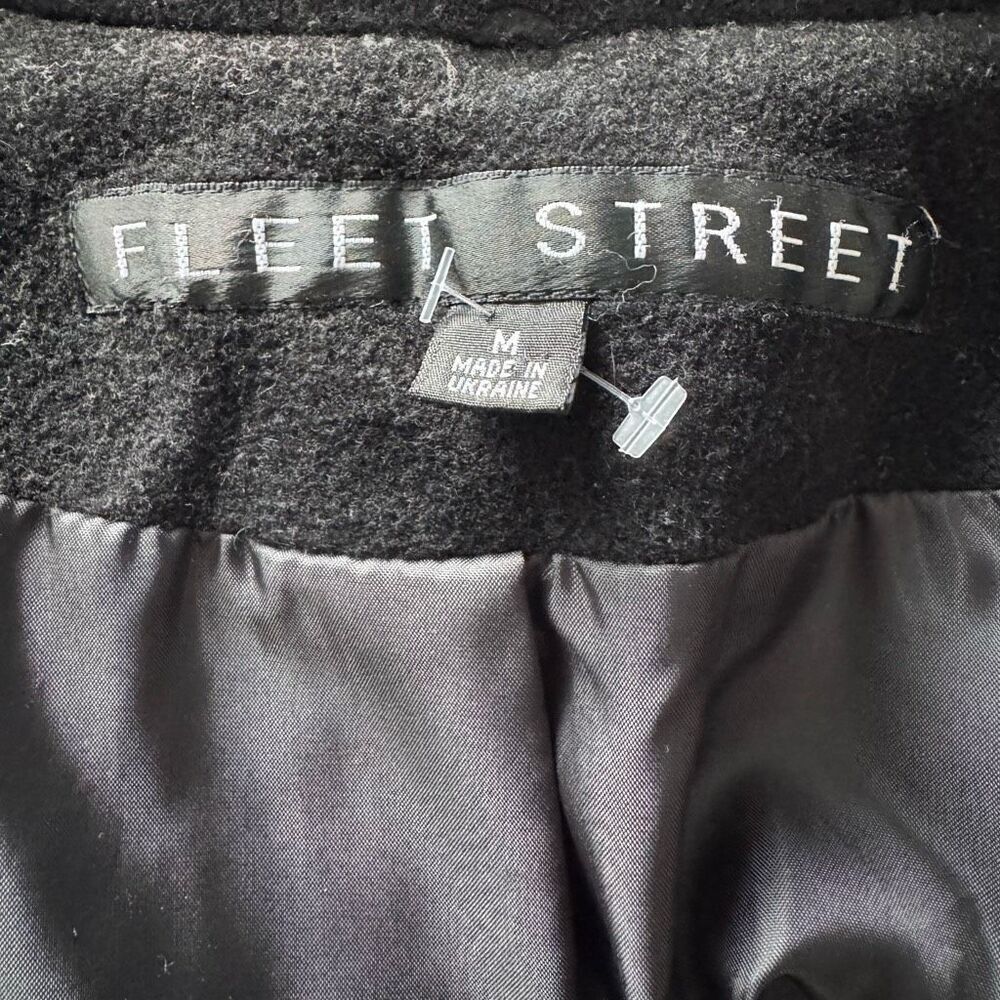 VTG Y2K Cozy Wool Faux Fur Trim Coat Size M - Picture 6 of 7